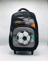 Football Trolley School Bag – Rolling Backpack with Wheels & Adjustable Handle
